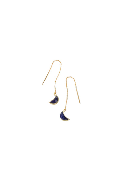 Sapphire Eclipse Threader Earrings