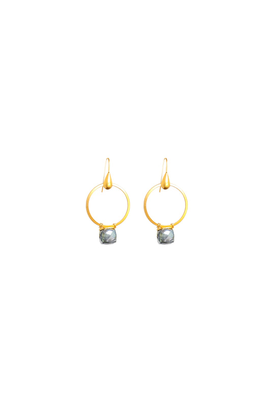 Satchel Earrings in Mystic Labradorite