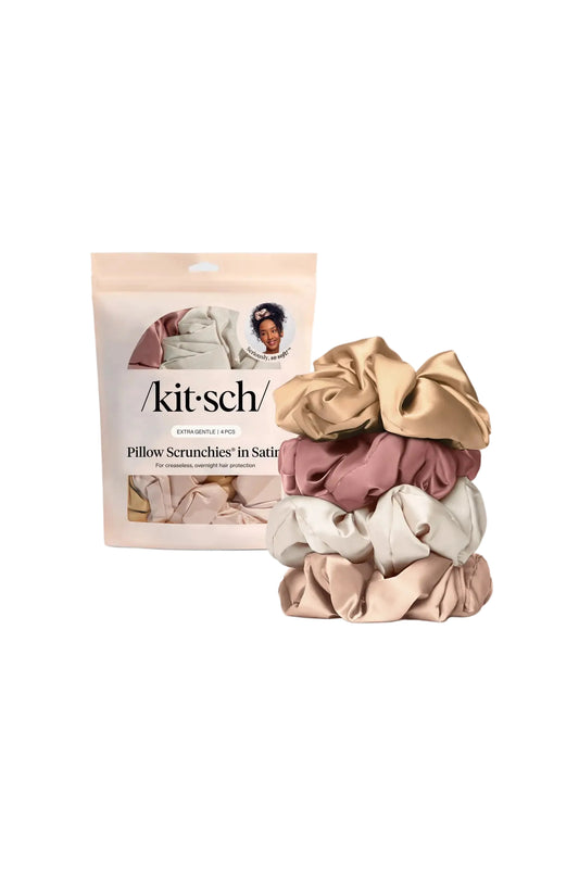Satin Pillow Scrunchies Blush