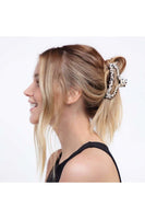 Leopard Satin Wrapped Claw Clip