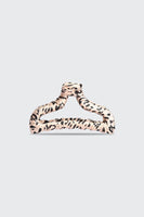 Leopard Satin Wrapped Claw Clip