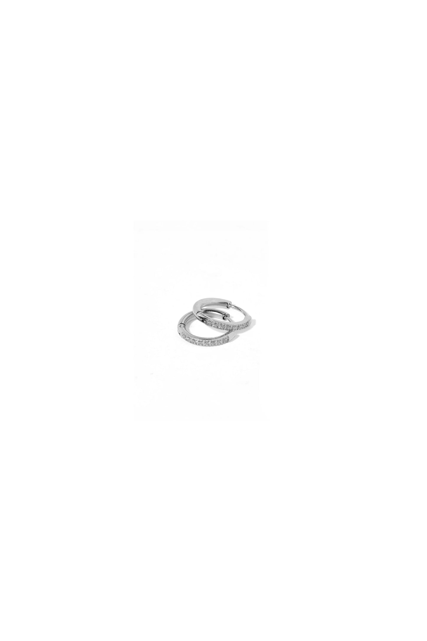 Scarlett CZ 12mm Huggies Hoops Silver