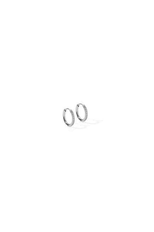 Scarlett CZ 12mm Huggies Hoops Silver