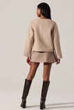 Jennah Collarless Cropped Jacket