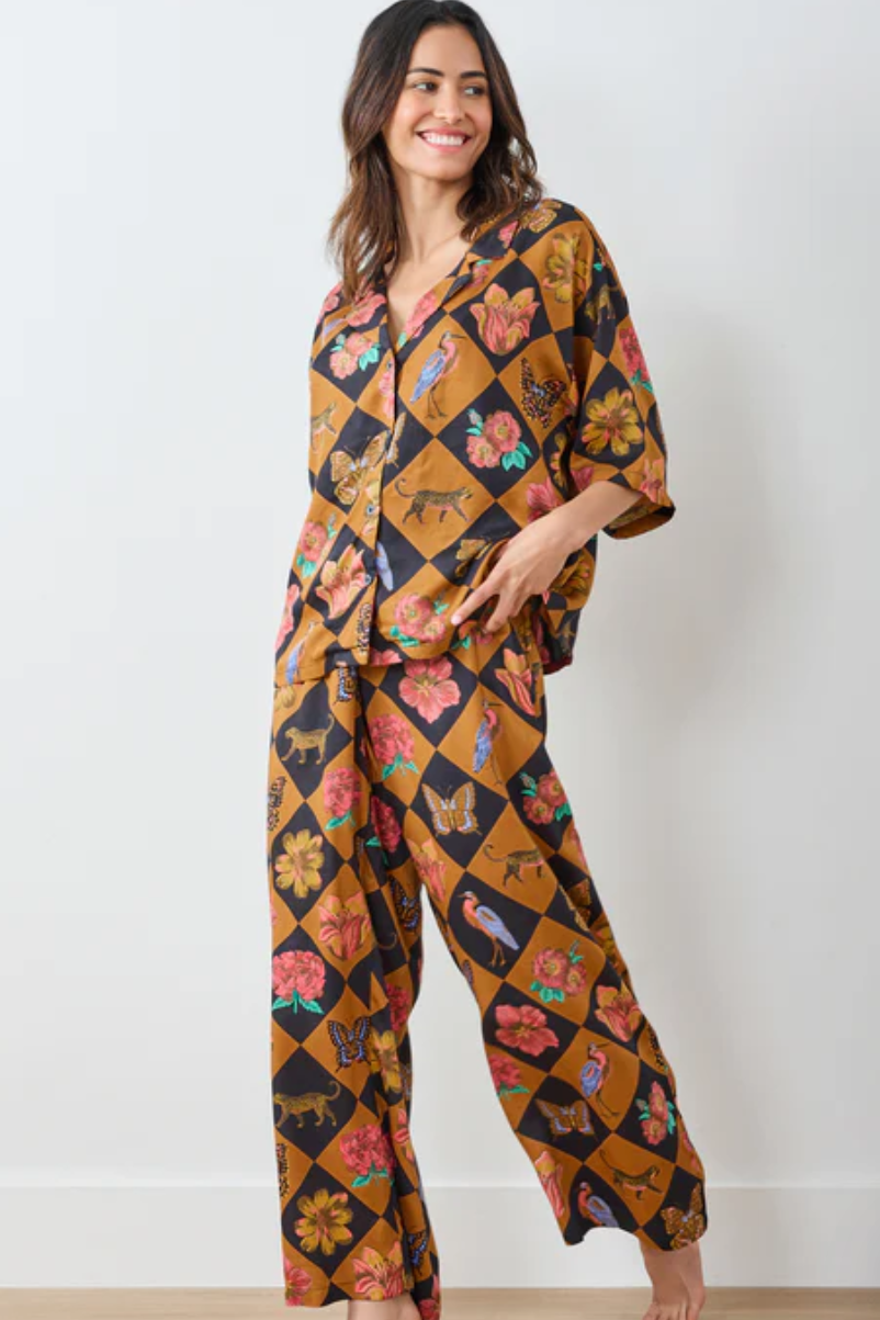 Botanical Checkerboard PJ Set
