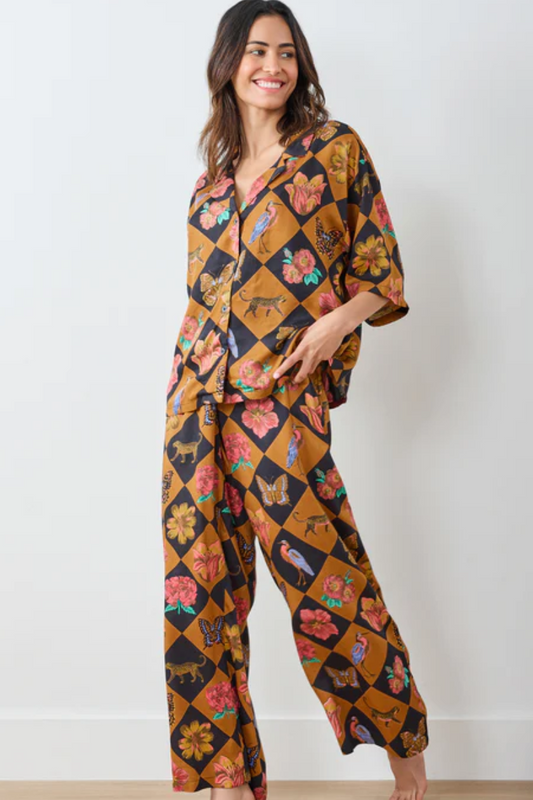 Botanical Checkerboard PJ Set
