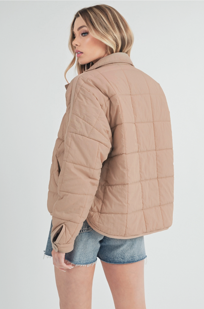 Bebe Oversized Puffer Jacket Oat