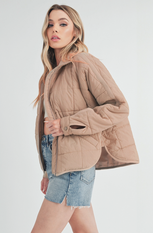 Bebe Oversized Puffer Jacket Oat