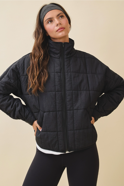 Bebe Oversized Puffer Jacket Black