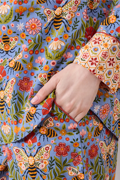 Bee Tapestry Long PJ Set