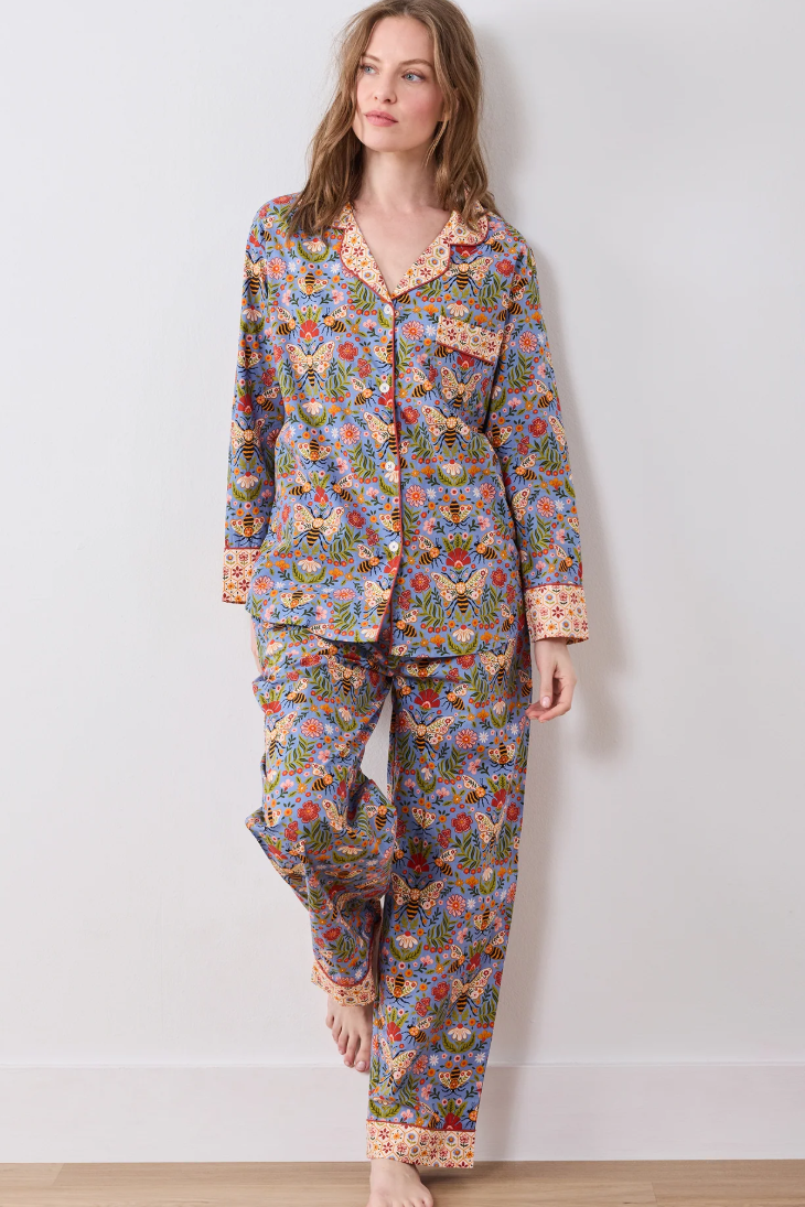 Bee Tapestry Long PJ Set
