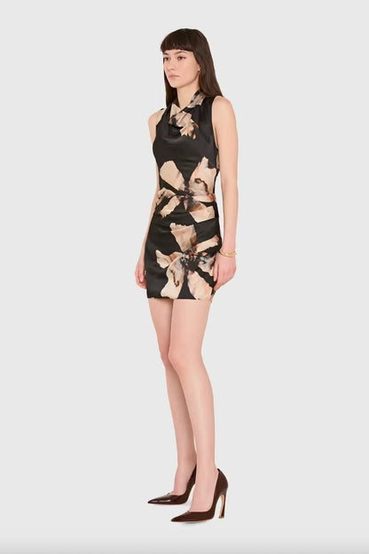 Moraine Cowl Neck Mini Dress