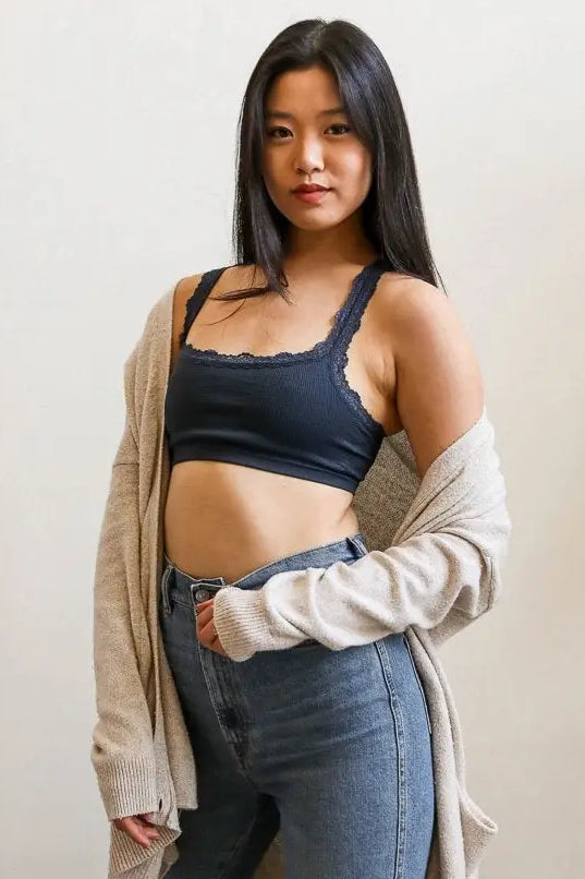 Seamless Lace Strap Bralette