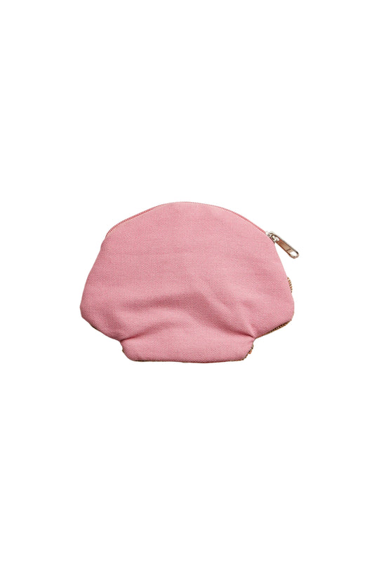 Seashell Beaded Coin Purse Pink