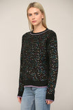 Sequin Embellished Sweater ⁩