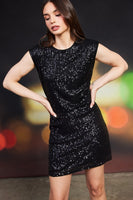 Sequin Mini Dress Black