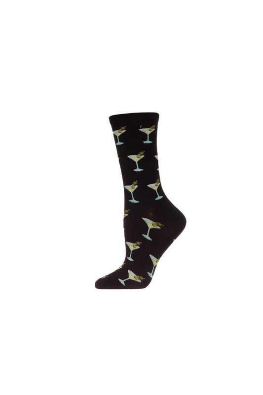 Shaken Not Stirred Sock Black