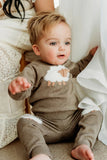 Sheep Knit Baby Pullover & Pant Set