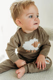 Sheep Knit Baby Pullover & Pant Set