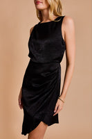 Shirred Side Asymmetrical Dress