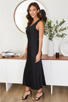 Silky V-Neck Sleeveless Maxi Dress