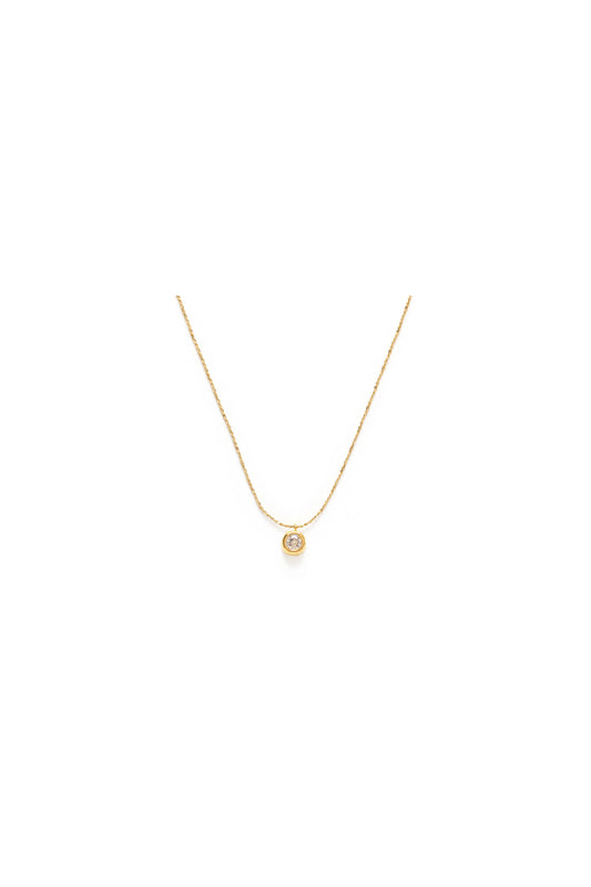 Single 5mm Crystal Pendant Necklace
