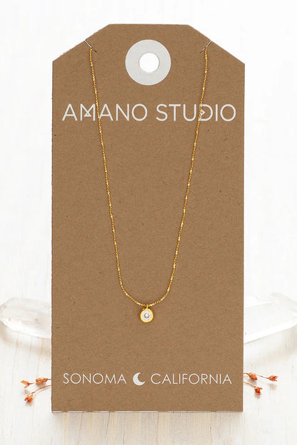 Single 5mm Crystal Pendant Necklace