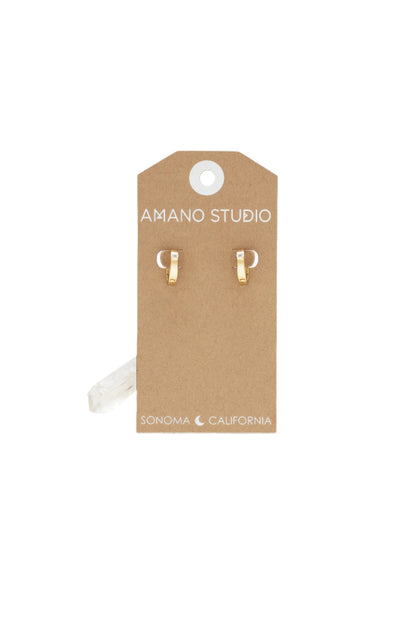 Single Crystal Huggie Hoops