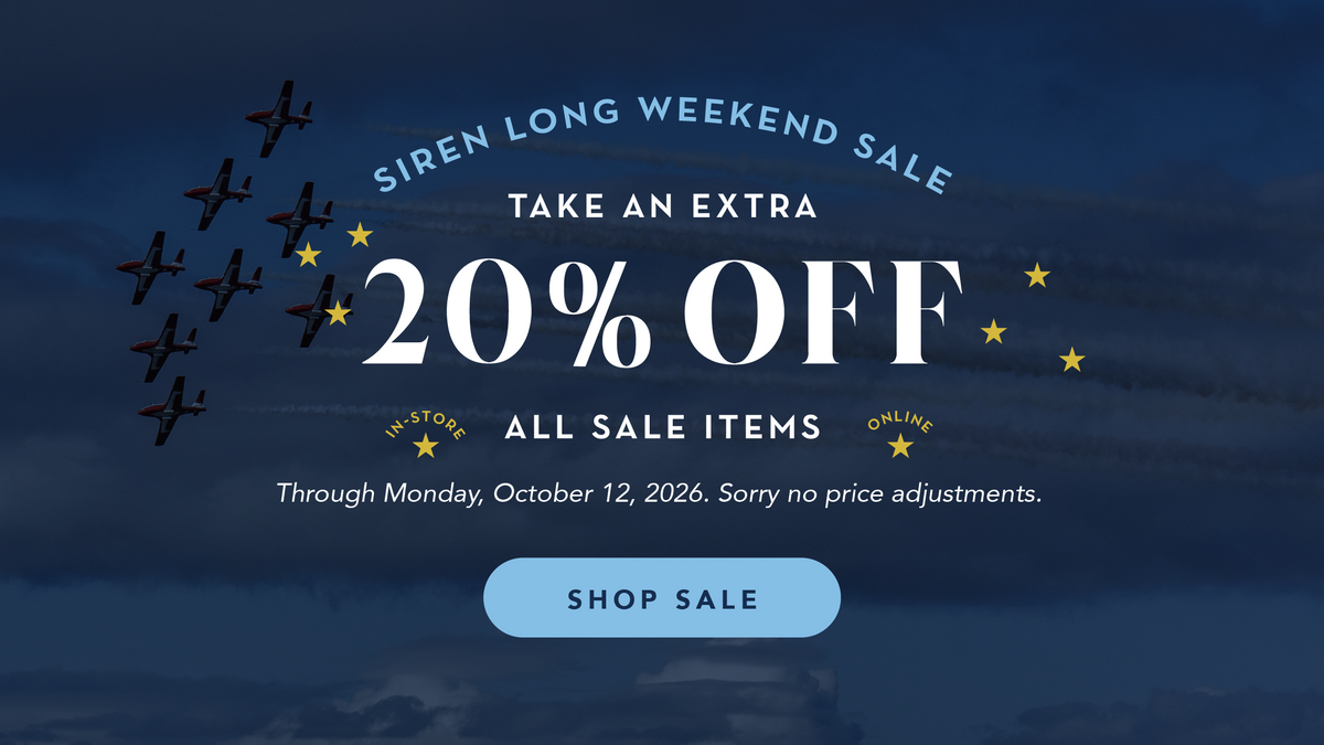 Sirens Sf Extra 20% off Sale this weekend only 10.12.2026