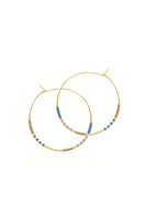 Sky Seed Bead Hoops