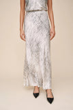 Sleek Bias Maxi Skirt Snow Tiger