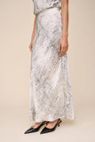 Sleek Bias Maxi Skirt Snow Tiger