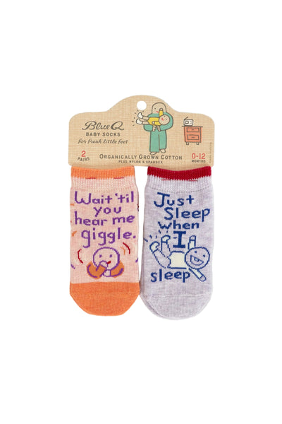 Giggle/Sleep Baby Socks