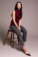 Sleeveless Mock Neck Knit Top