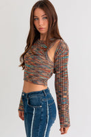 Spacedye Sleeveless Sweater Set