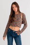 Spacedye Sleeveless Sweater Set