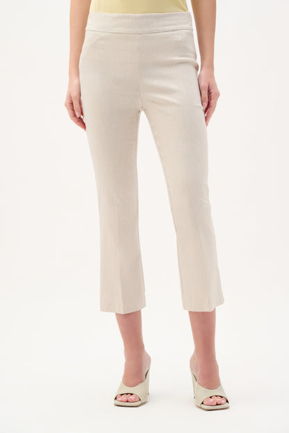Slim Cropped Pull On Trousers