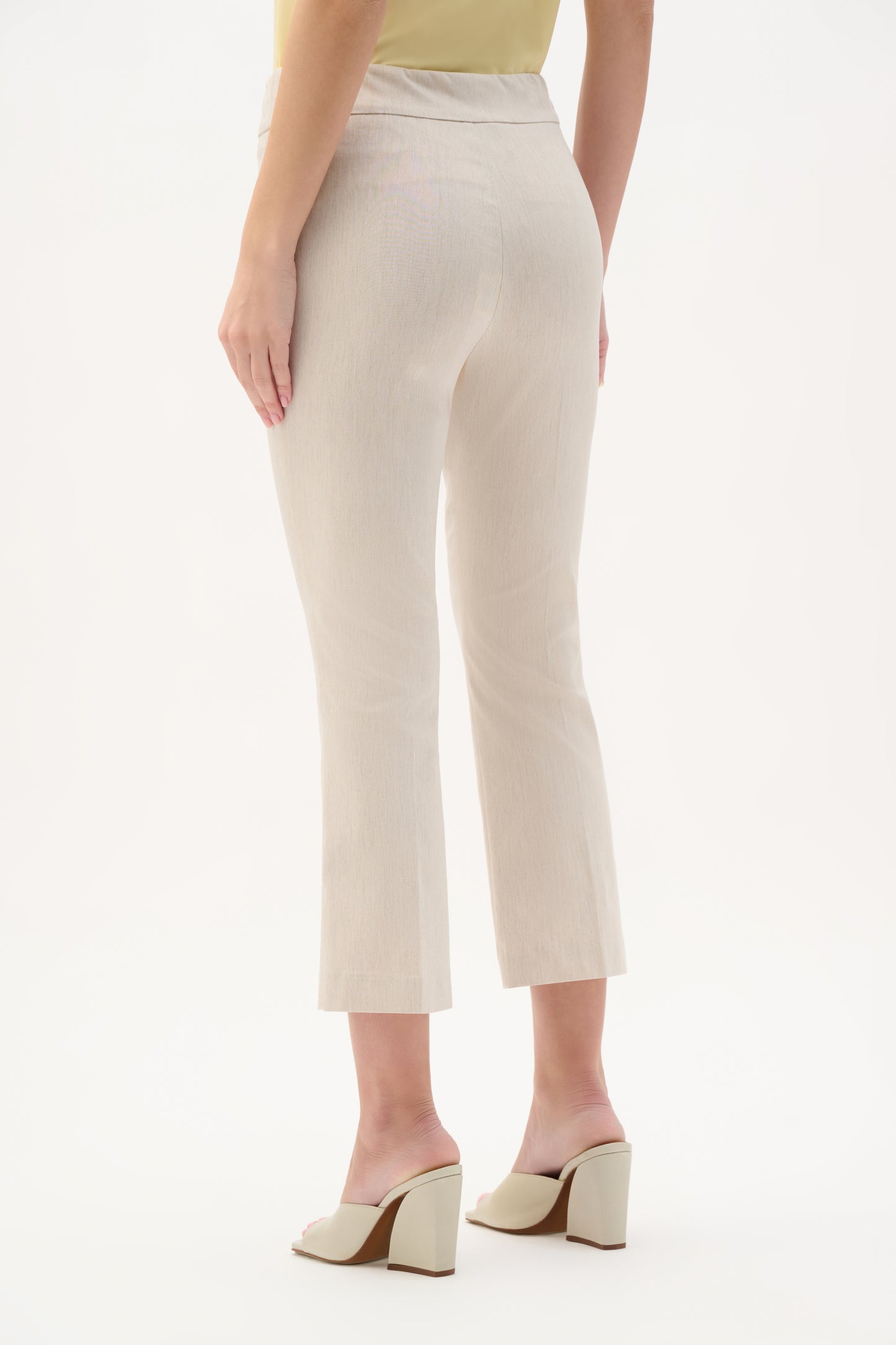 Slim Cropped Pull On Trousers