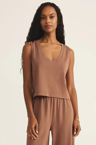 Sloane V-Neck Cotton Jersey Top