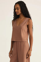 Sloane V-Neck Cotton Jersey Top