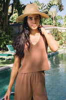 Sloane V-Neck Cotton Jersey Top