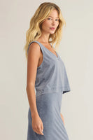 Sloane V-Neck Denim Top