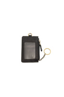Small Card Wallet with Keyring Black