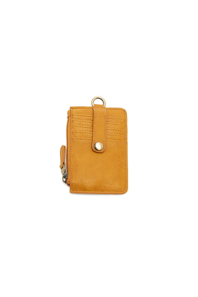Small Card Wallet with Keyring Honey