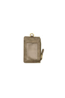 Small Card Wallet with Keyring Metallic Dark Chrome