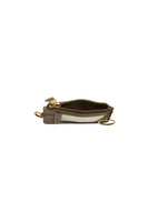 Small Card Wallet with Keyring Metallic Dark Chrome