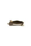 Small Card Wallet with Keyring Metallic Dark Chrome