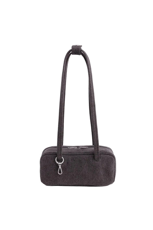 Small Denim Bowler Bag Washed Black Denim