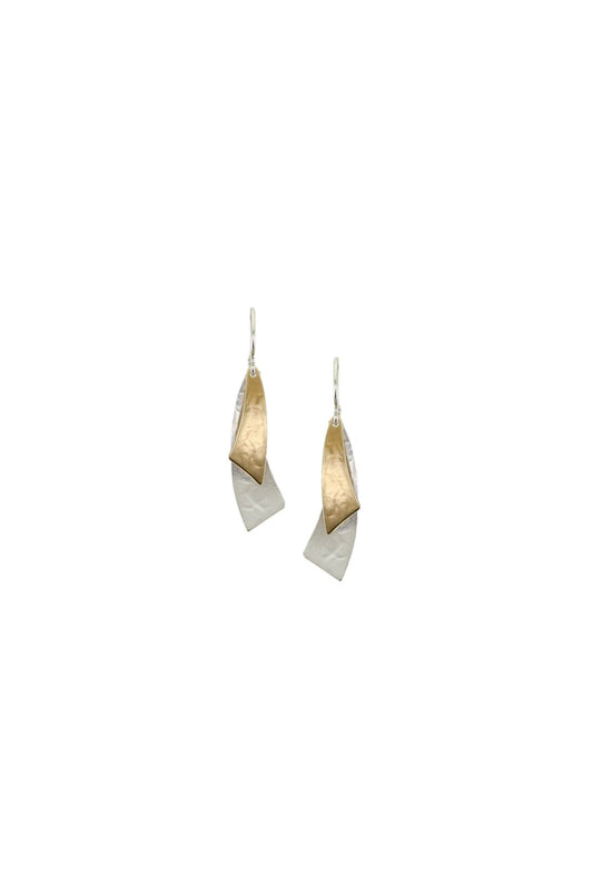 Small Layered Swoops Wire Earring
