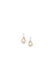 Small Layered Teardrop and Leaves Earring